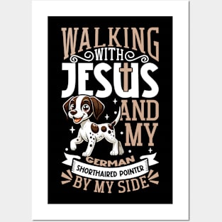 Jesus and dog - German Shorthaired Pointer Posters and Art